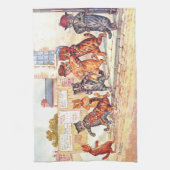 通りがルイ·ワインティータオルで猫と戦う キッチンタオル (縦)