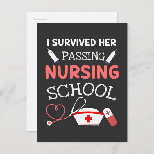 通りすがりの看護生き延び学校での看護生活 インビテーションポストカード (正面/裏面)