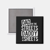 通りでパパのシーツ最高のパパ マグネット (正面/裏面)