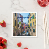 通りでヴェネツィアで洗濯した服イタリア スタンダードカクテルナプキン (インサイチュ)