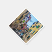 通りでヴェネツィアで洗濯した服イタリア スタンダードカクテルナプキン (角)