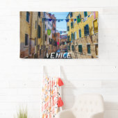 通りでヴェネツィアで洗濯した服イタリア 横断幕 (インサイチュ)