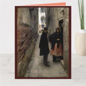 通りでヴェネツィア，ジョン・サージェント1882 カード (正面)