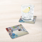 通りとフフランスのラグ、マネ スクエアペーパーコースター (インサイチュ)