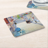 通りとフフランスのラグ、マネ スクエアペーパーコースター (アングル)