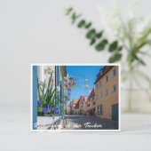 通りと花Rothenburg ob der Tauber ポストカード (スタンド正面)