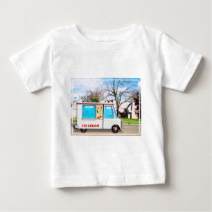 通りのアイスクリームのトラック ベビーTシャツ