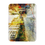 通りのオールドプラハの水色 マグネット (縦)