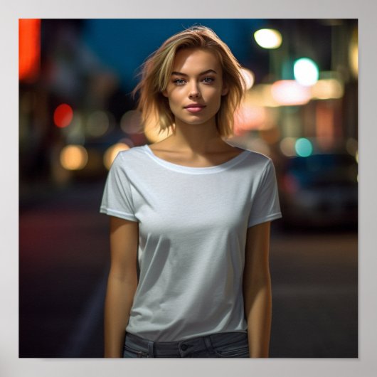 通りのギルドTシャツ射撃、 発砲の可愛いモデル ポスター (正面)