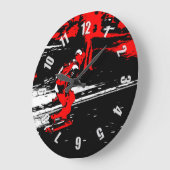 通りのスケート選手-スケートボーダー ラージ壁時計 (傾斜)