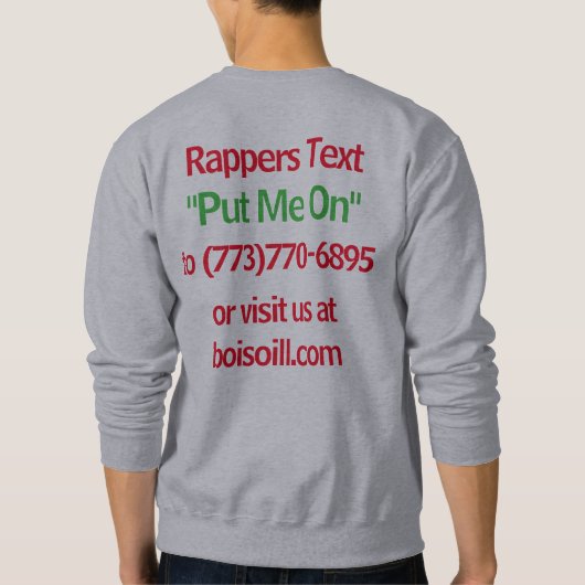 通りのチーム広告宣伝のワイシャツ スウェットシャツ (裏面)