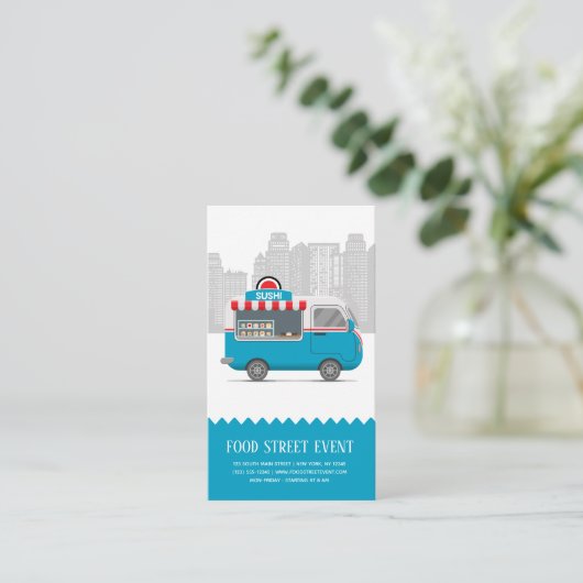 通りのトラック寿司 名刺 (スタンド正面)