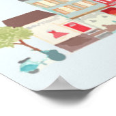 通りのパリ – ショッピングと歩くザドッグ ポスター (角)