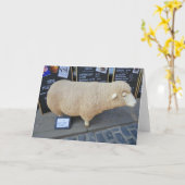 通りのヒツジ カード (黄色い花)