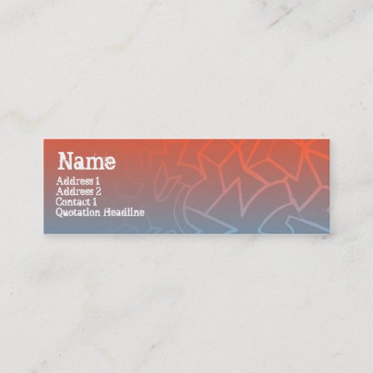 通りのブロック スキニー名刺 (正面)