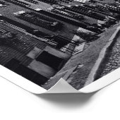 通りのボストンブラック&ホワイト写真 ポスター (角)