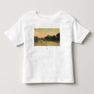通りのモデルTフォードの眺め トドラーTシャツ