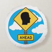 通りの前方 ラウンドクッション (裏面)