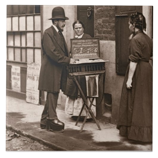 通りの医者1876-77年(woodburytype) タイル (正面)