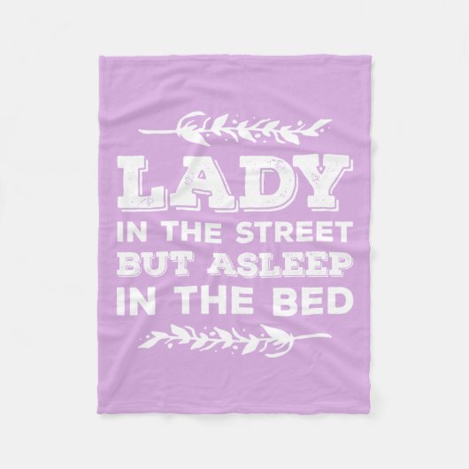 通りの女性しかしおもしろいなベッドの眠った フリースブランケット (正面)