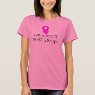 通りの女性、体育館LadiesTの獣 Tシャツ