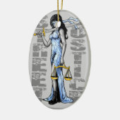 通りの正義によるJustice熱い女性 セラミックオーナメント (左)