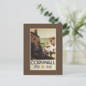 通りの舞台と二人の男が鉄道を使う ポストカード (スタンド正面)