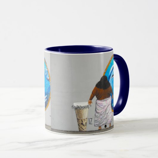 通りの芸術のイスラエル共和国のハワイの壁画 マグカップ (正面右)