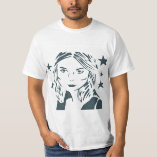 通りの芸術の女性のワイシャツ Tシャツ