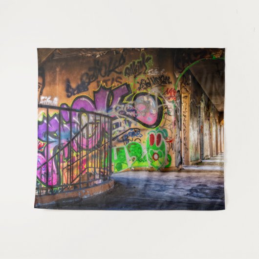 通りの芸術の落書きの壁の芸術のタペストリー タペストリー (正面(横))