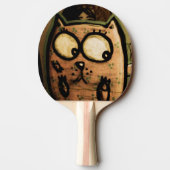 通りの芸術猫 卓球ラケット (裏面)