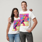 通りの踊り、放射状虹 Tシャツ (ユニセックス)