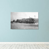 通りの馬車隊の表示 キャンバスプリント (インサイチュ (ウッドフロア))