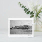 通りの馬車隊の表示 ポストカード (スタンド正面)