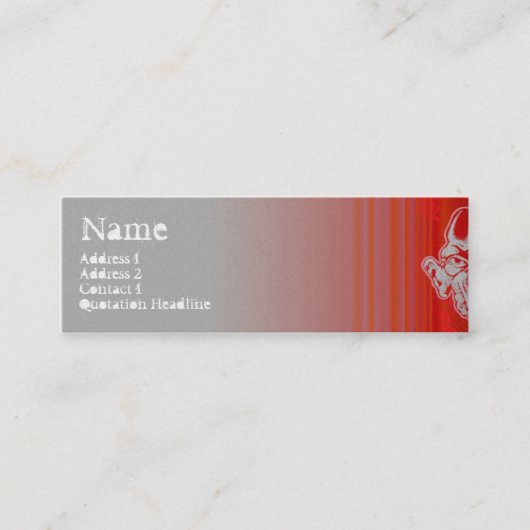 通りは赤に直面します スキニー名刺 (正面)
