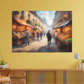 通りを歩くする集団 キャンバスプリント (インサイチュ (リビング))