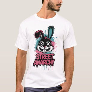 通りアナーキーグラフィティバニー – エギー通りアート Tシャツ