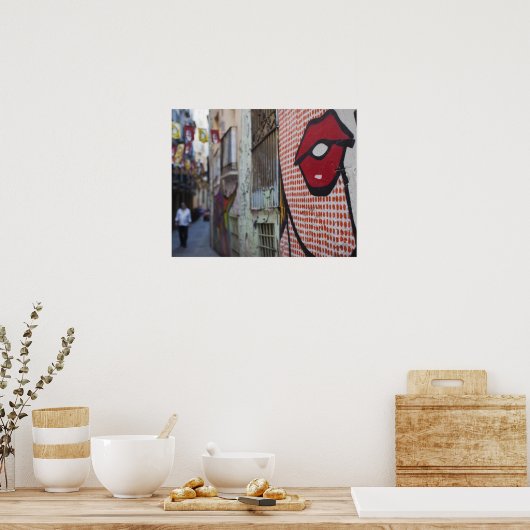 通りアートオンカレデラリベルタッド通り ポスター (キッチン)