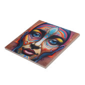 通りアートカラフルアーバンテーマグラフィティ顔 タイル (側面)