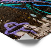 通りアートグラフティディーグベスバーミンガムUK ポスター (角)