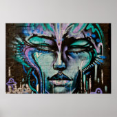 通りアートグラフティディーグベスバーミンガムUK ポスター (正面)