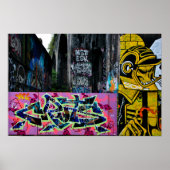 通りアートグラフティディーグベスバーミンガムUK ポスター (正面)