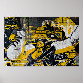 通りアートグラフティディーグベスバーミンガムUK ポスター