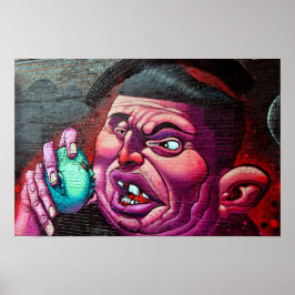 通りアートグラフティディーグベスバーミンガムUK ポスター