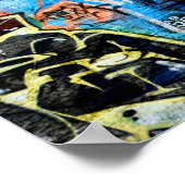 通りアートグラフティディーグベスバーミンガムUK ポスター (角)