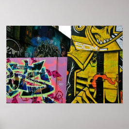 通りアートグラフティディーグベスバーミンガムUK ポスター