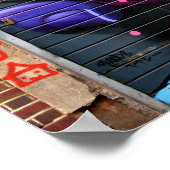 通りアートグラフティディーグベスバーミンガムUK ポスター (角)