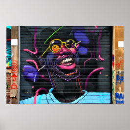 通りアートグラフティディーグベスバーミンガムUK ポスター