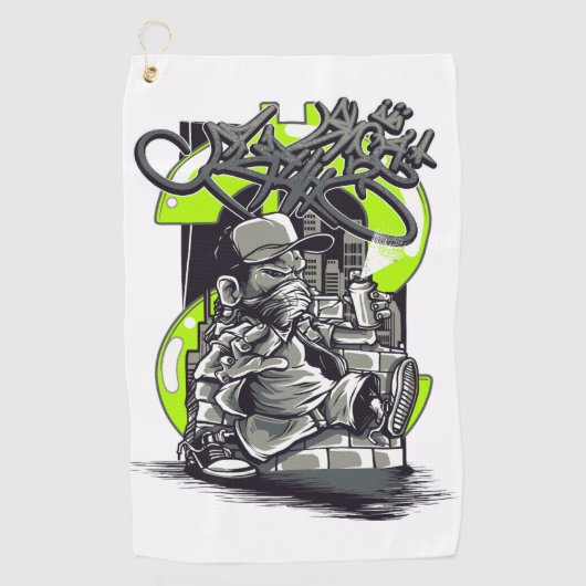 通りアートハッスル：ザ・マネーメーカー ゴルフタオル (正面)