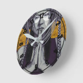 通りアートムラル ラウンド壁時計 (傾斜)